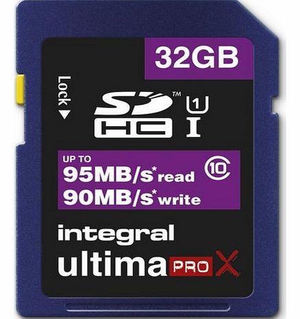 32GB UltimaProX SDHC 95MB/sec CL10 UHS-1