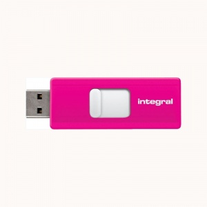 8GB Slide USB Flash Drive - Pink