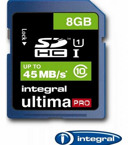 8GB Ultima Pro SDHC 45MB/sec CL10 High-Speed