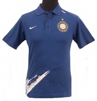 Inter Milan Nike 07-08 Inter Milan Polo Shirt (Blue)