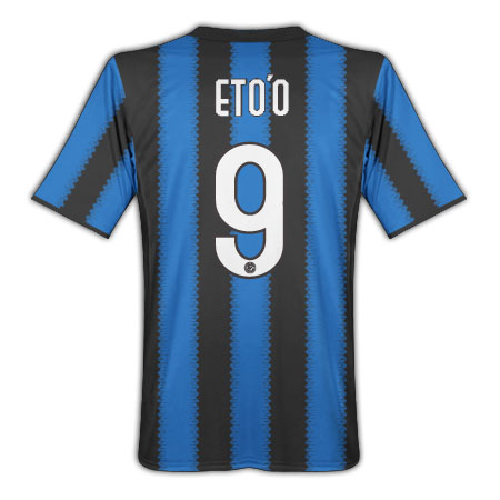 Inter Milan Nike 2010-11 Inter Milan Nike Home Shirt (Etoo 9)