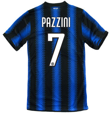 Inter Milan Nike 2010-11 Inter Milan Nike Home Shirt (Pazzini 7)