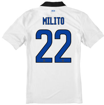 Nike 2011-12 Inter Milan Nike Away Shirt (Milito 22)