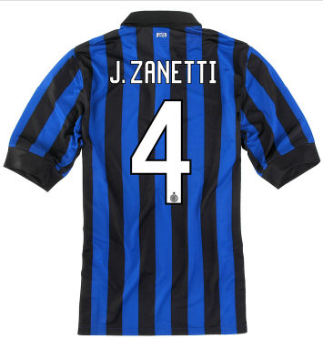 Inter Milan Nike 2011-12 Inter Milan Nike Home Shirt (J. Zanetti 4)