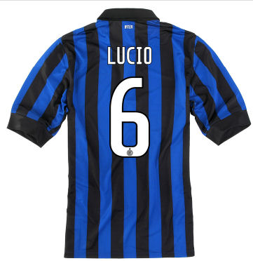 Inter Milan Nike 2011-12 Inter Milan Nike Home Shirt (Lucio 6)