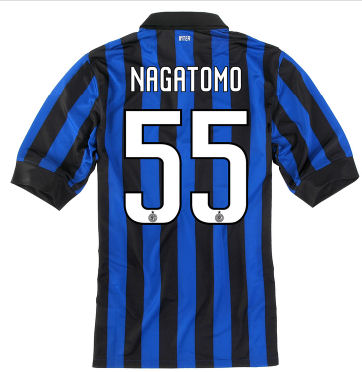 Nike 2011-12 Inter Milan Nike Home Shirt (Nagatomo 55)