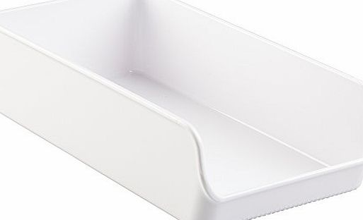 InterDesign Linus Refrigerator and Freezer Storage Organizer Bins for Kitchen - White