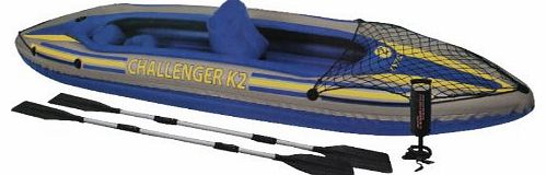 Intex K2 Kayak 2 man inflatable canoe   oars   pump #68306