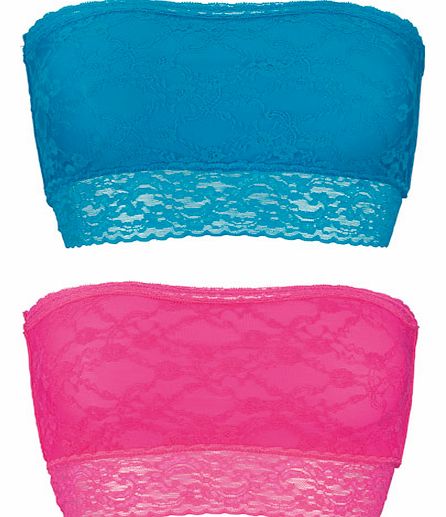 Intimates Essentials Pack Of Two Neon Bandeau Bras