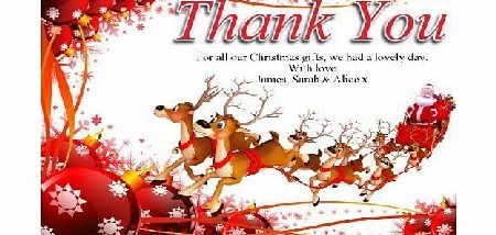 Invite Designs Ltd 10 Personalised Christmas Xmas THANKYOU Thank you Cards N34