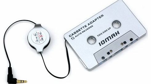 IOMAX Car Cassette Adapter for iPod and MP3 Players - Retractable Cable