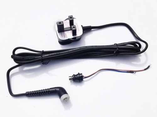 GHD Black MK4 Compatible Power Cable and Connector - UK Plug