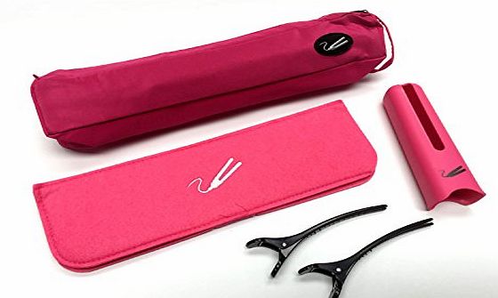 ION Originals Pink Hair Straighteners Styler amp; Store Set fits Cloud 9, SHE amp; GHD inc Bag, Guard, Mat amp; Clips
