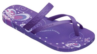 butterfly purple flip flop