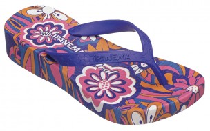 flower power purple flip flop