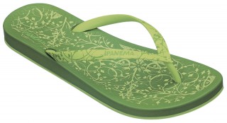 romantic green flip flop
