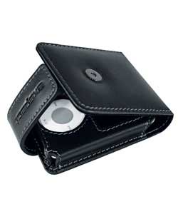 iPod Nano Gen 3 Black Leather Protective Case