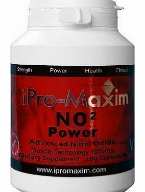 NO2 Nitric Oxide iPro-Maxim POWER (180 caps) 1000 Mg per capsule - The most powerful Professional GRADE next level sporting supplement on the market The most complete muscle anabolism supplement which