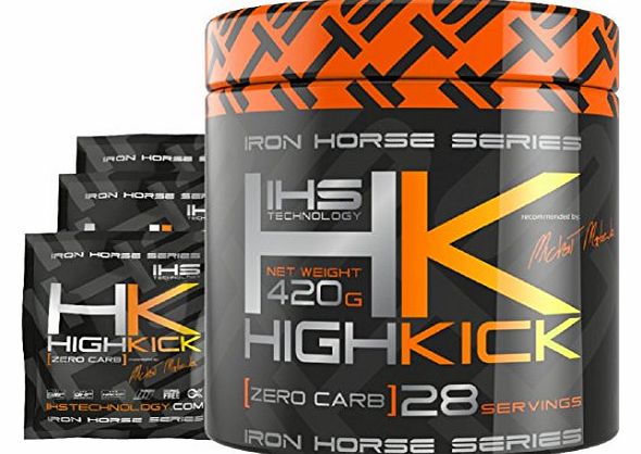 IHS - IRON HORSE SERIES HIGH KICK 420g ORANGE 28 SERVINGS PRE WORKOUT STRENGTH AND ENDURANCE MMA BOXING WRESTLING OR RUGBY