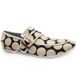 Irregular Choice Male Ernie Loafer Leather Upper Casual in Black and White