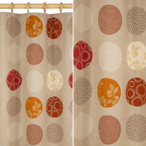 isadora Pencil Pleat Curtains- Soft Red- W218 x Drop 182cm