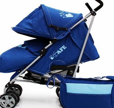 iSafe buggy Stroller Pushchair - Navy Complete With Footmuff, HeadSupport, Bumper Bar, Changing Bag and Raincover