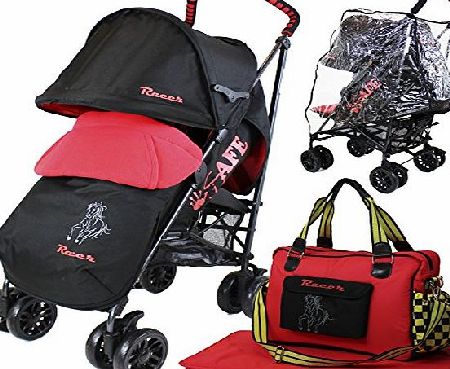iSafe buggy Stroller Pushchair - Racer (Complete With Footmuff, Changing Bag, Bumper Bar amp; Rain cover)
