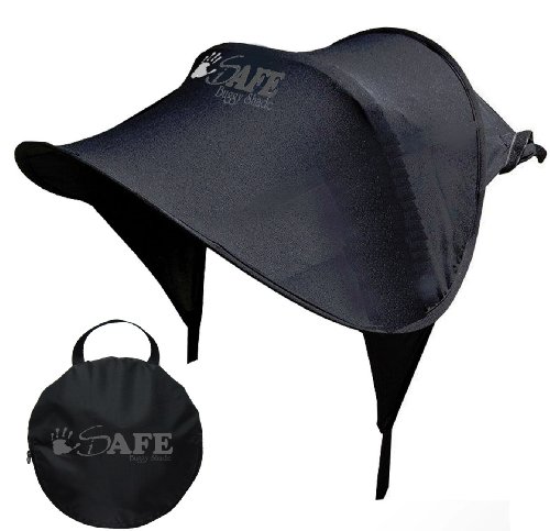 i-Safe Buggy Shade Universal Sun Canopy Complete with Storage Bag (Black)