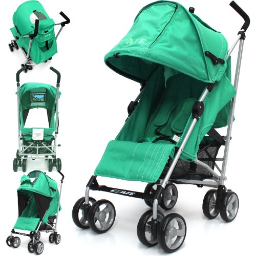 Media Viewing Buggy Stroller Pushchair - Leaf (Green) Complete With Raincover
