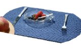 6 PLACEMATS and COASTERS in innovative StayPut non-slip fabric (Electric Blue) - Ideal for your home, boat, caravan or nursery