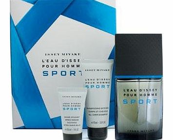 Issey Miyake LEau dIssey Pour Homme Sport Gift Set 100ml EDT   75ml Shower Gel   50ml Aftershave B