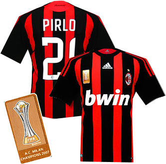Adidas 08-09 AC Milan Champions home (Pirlo 21)
