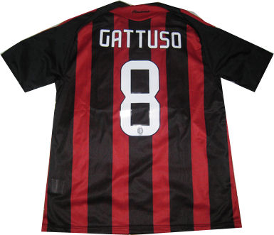 Adidas 08-09 AC Milan home (Gattuso 8)