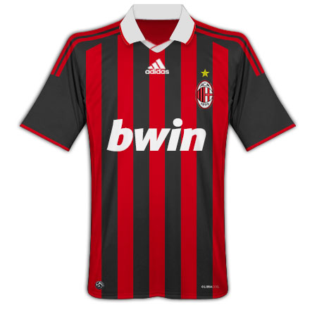Italian teams Adidas 09-10 AC Milan home (  Your Name)