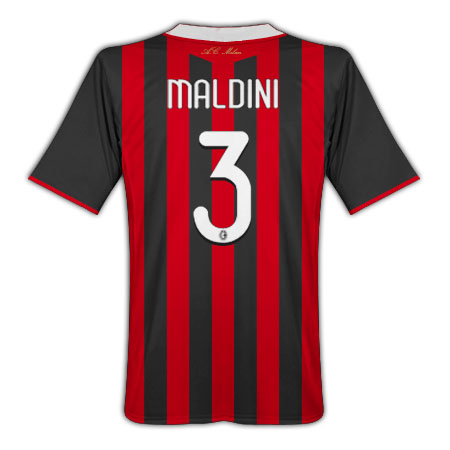 Italian teams Adidas 09-10 AC Milan home (Maldini 3)
