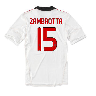 Italian teams Adidas 2010-11 AC Milan Away Shirt (Zambrotta 15)