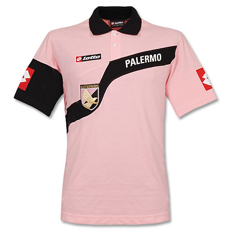 Italian teams Lotto 07-08 Palermo Polo Shirt (Pink/Black)
