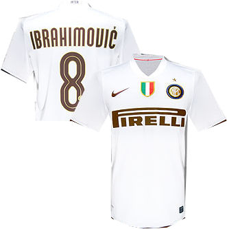 Italian teams Nike 08-09 Inter Milan away (Ibrahimovic 8)
