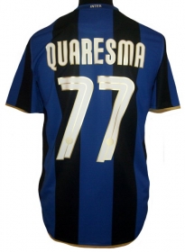 Italian teams Nike 08-09 Inter Milan home (Quaresma 77)