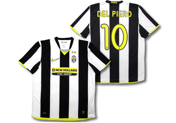 Italian teams Nike 08-09 Juventus home (Del Piero 10)