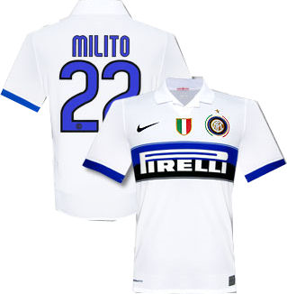 Italian teams Nike 09-10 Inter Milan away (Milito 22)
