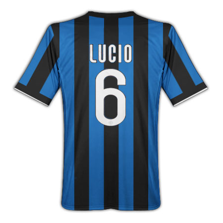 Italian teams Nike 09-10 Inter Milan home (Lucio 6)
