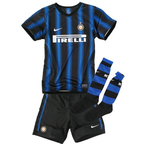 Italian teams Nike 2010-11 Inter Milan Home Nike Little Boys Mini Kit