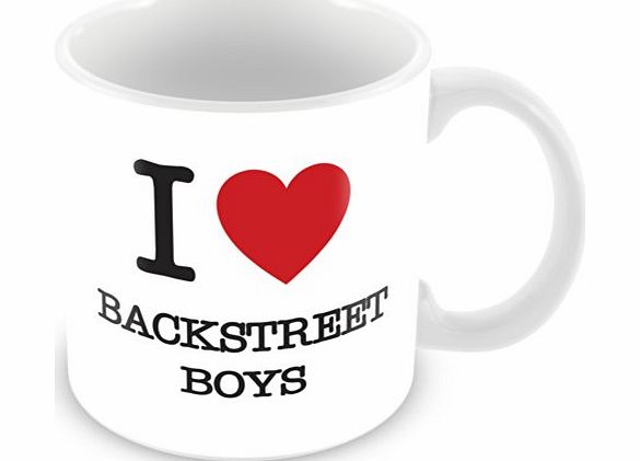 ITservices I Love Backstreet Boys Personalised Mug Gift (customise with any name, message, text, photo or colour) - Celebrity fan tribute
