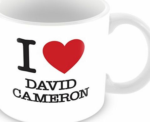 ITservices I Love David Cameron Personalised Mug Gift (customise with any name, message, text, photo or colour) - Celebrity fan tribute