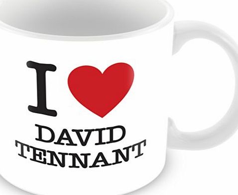 ITservices I Love David Tennant Personalised Mug Gift (customise with any name, message, text, photo or colour) - Celebrity fan tribute