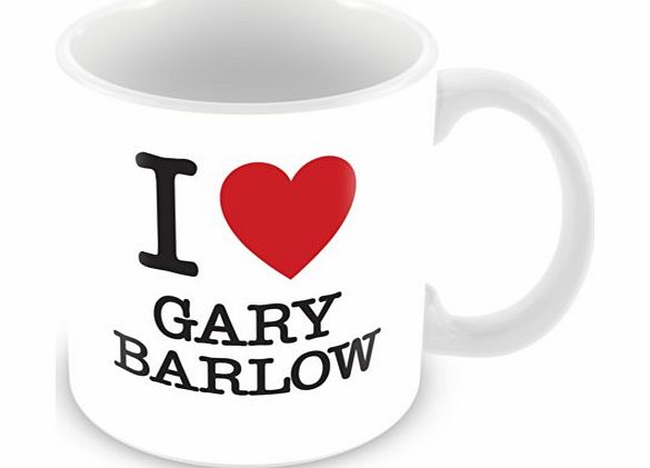 ITservices I Love Gary Barlow Personalised Mug Gift (customise with any name, message, text, photo or colour) - Celebrity fan tribute