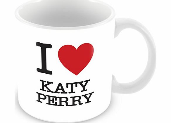 ITservices I Love Katy Perry Personalised Mug Gift (customise with any name, message, text, photo or colour) - Celebrity fan tribute