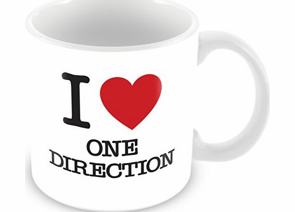 ITservices I Love One Direction Personalised Mug Gift (customise with any name, message, text, photo or colour) - Celebrity fan tribute