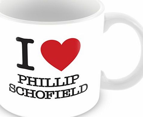 ITservices I Love Phillip Schofield Personalised Mug Gift (customise with any name, message, text, photo or colour) - Celebrity fan tribute